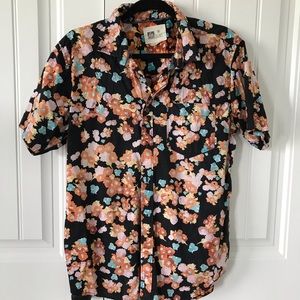 reef mens floral print button down
